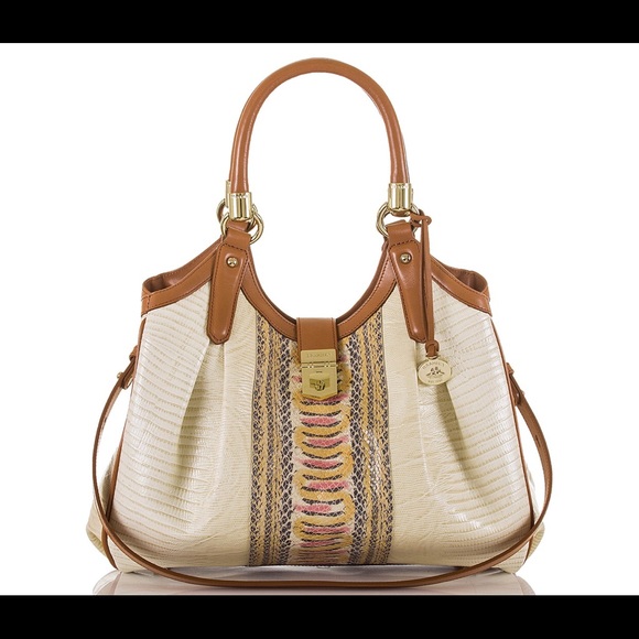 Brahmin Elisa yellow canyon satchel handbag NWT - Picture 2 of 8